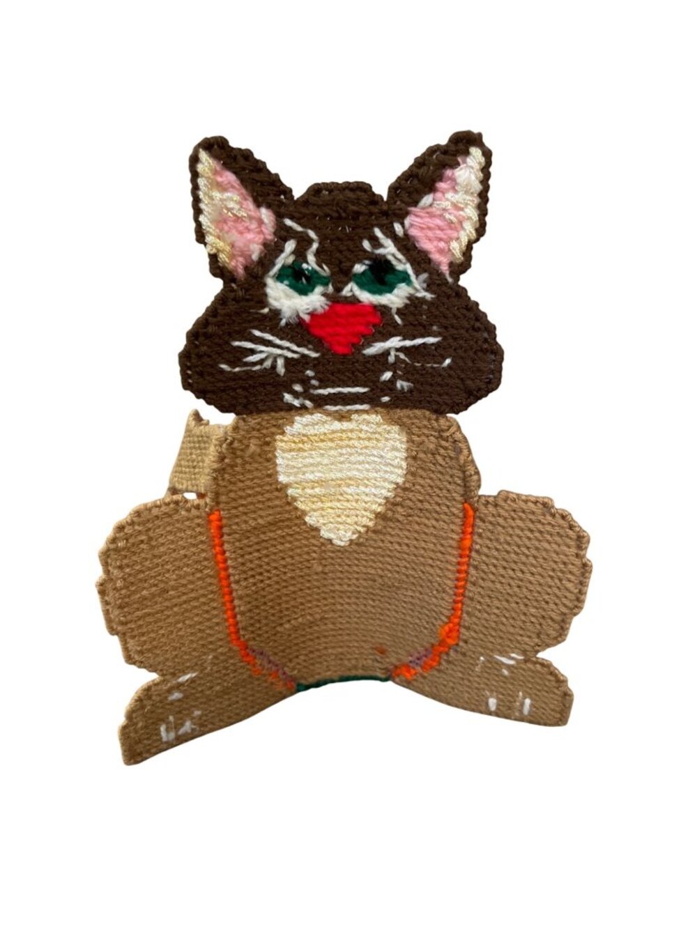 Handmade Halloween Cat Basket With Pumpkin Design Used - Picture 4 of 9